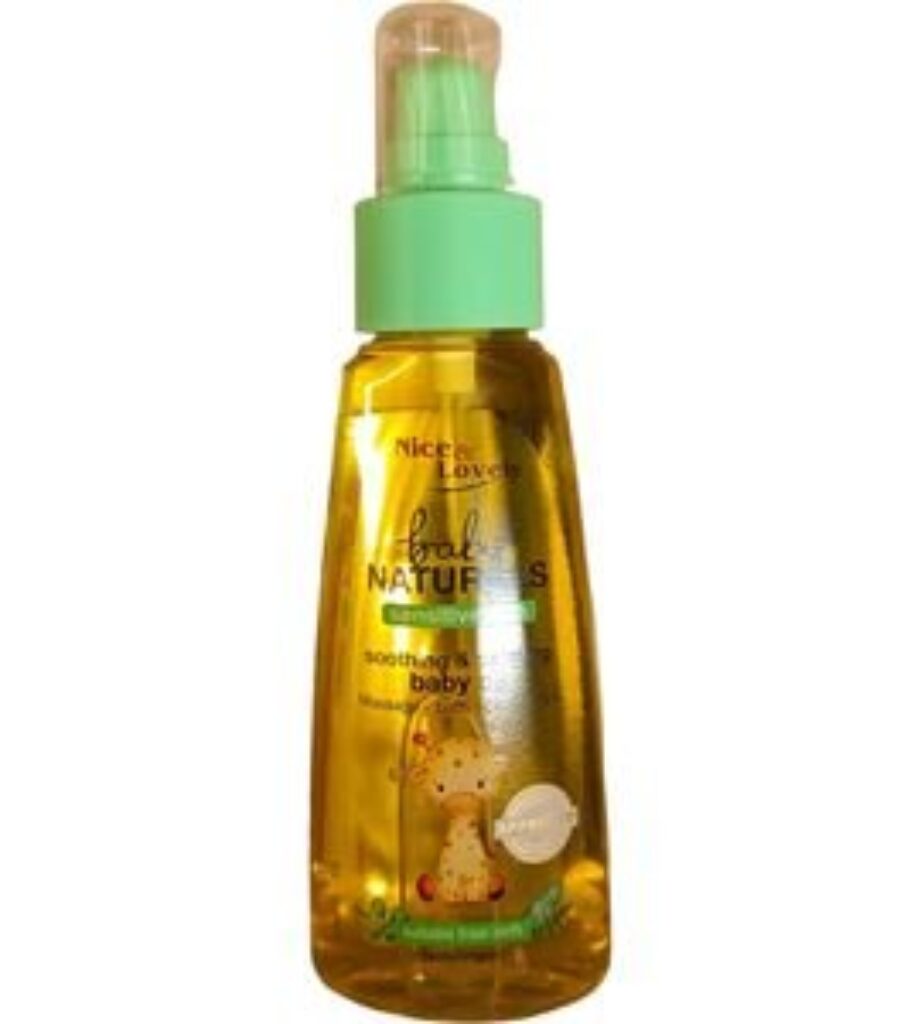 Nice & Lovely Baby Naturals SOOTHING & CALMING BABY OIL Sensitive Skin MASSAGE BATH BODY & HAIR Suitable From Birth HYPOALLERGENIC
