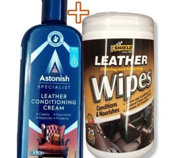 Astonish Leather Conditioning CREAM + WIPES – Shines, Polishes & Protects