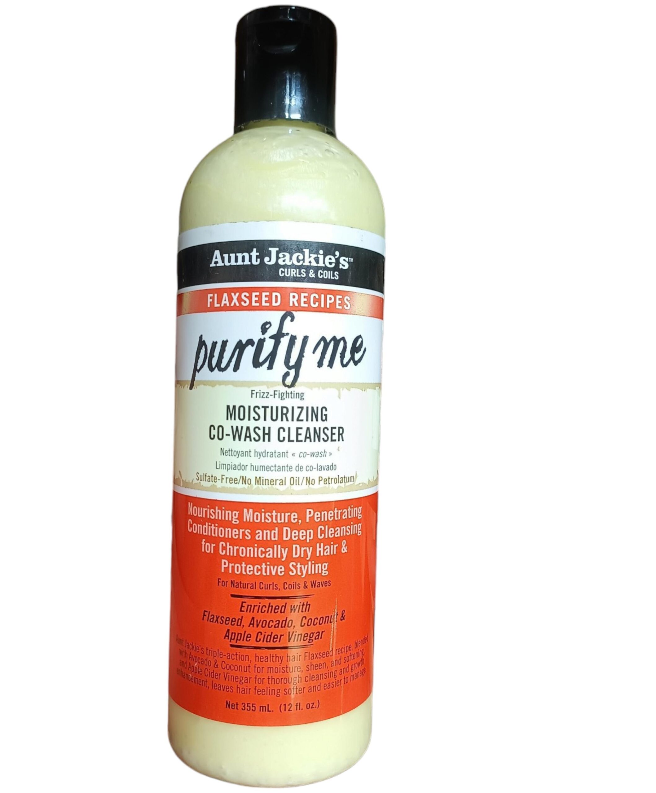 Aunt Jackie'S Moisturizing Co-Wash Cleanser Purify Me Flaxseed Recipes Curls &Amp; Coils Frizz-Fighting Aunt Jackie'S Moisturizing Co-Wash Cleanser Purify Me Flaxseed Recipes Curls &Amp; Coils Frizz-Fighting