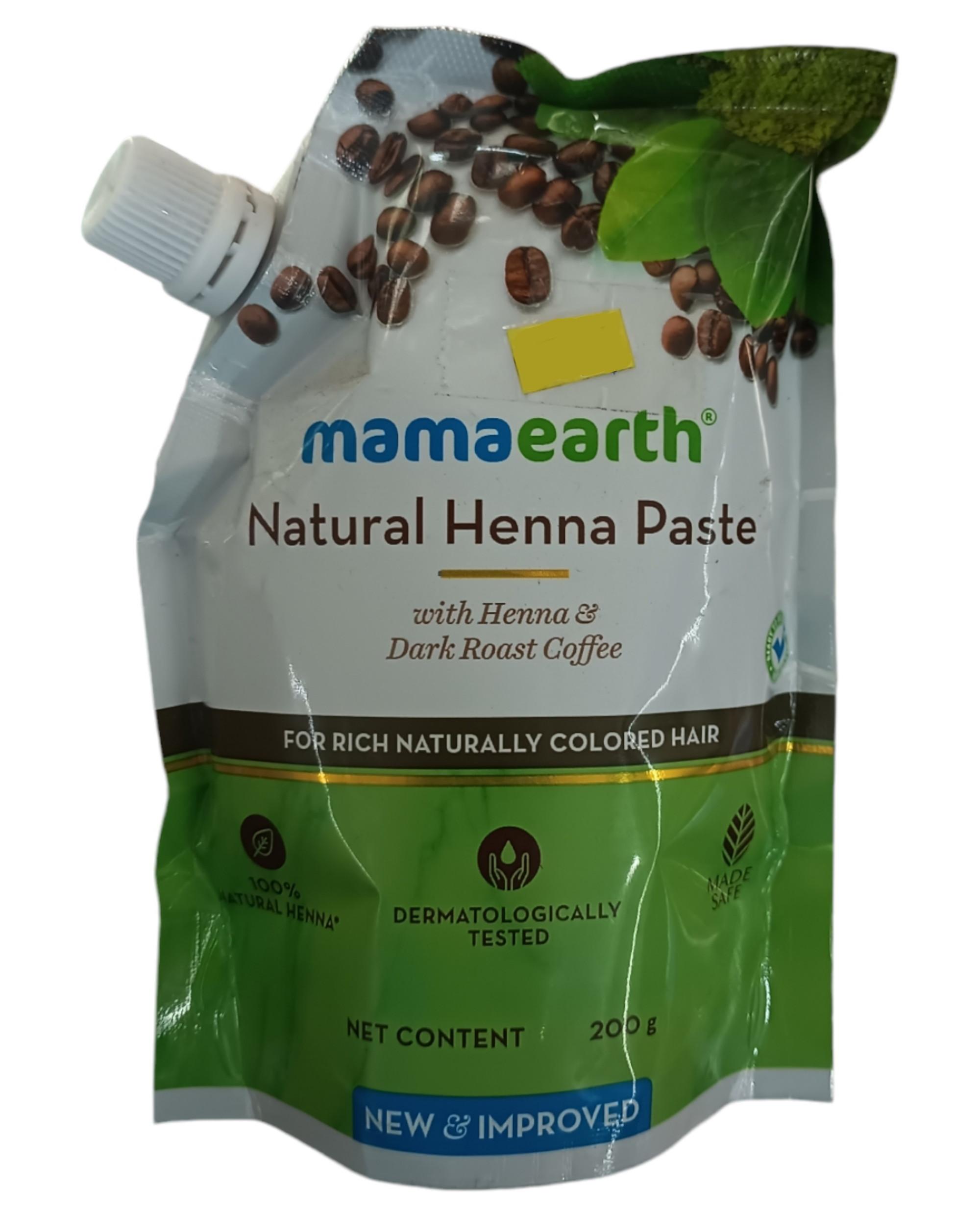 Mama Earth Natural Henna Paste With Dark Roast Coffee Rich Naturally Colored Hair Mama Earth Natural Henna Paste With Dark Roast Coffee Rich Naturally Colored Hair